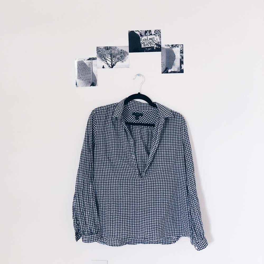 J. Crew Gingham Relaxed Boy Shirt
